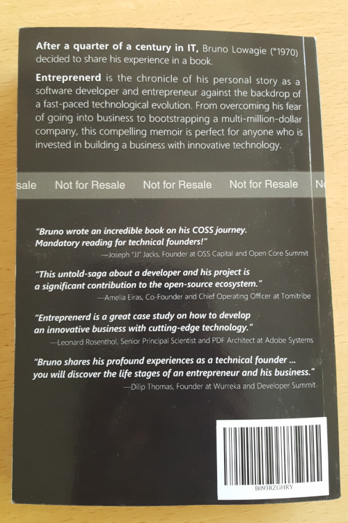 Entreprenerd Paperback Back cover