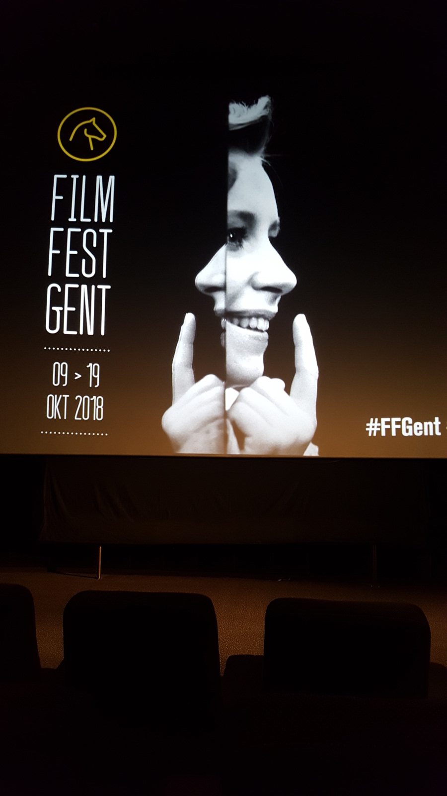 Film Festival Ghent, poster on screen