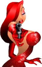 Jessica Rabbit points gun