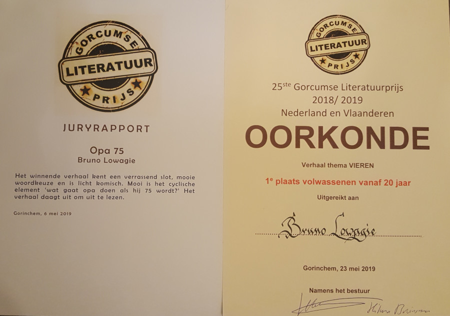 Gorcumse literatuurprijs: juryverslag en oorkonde