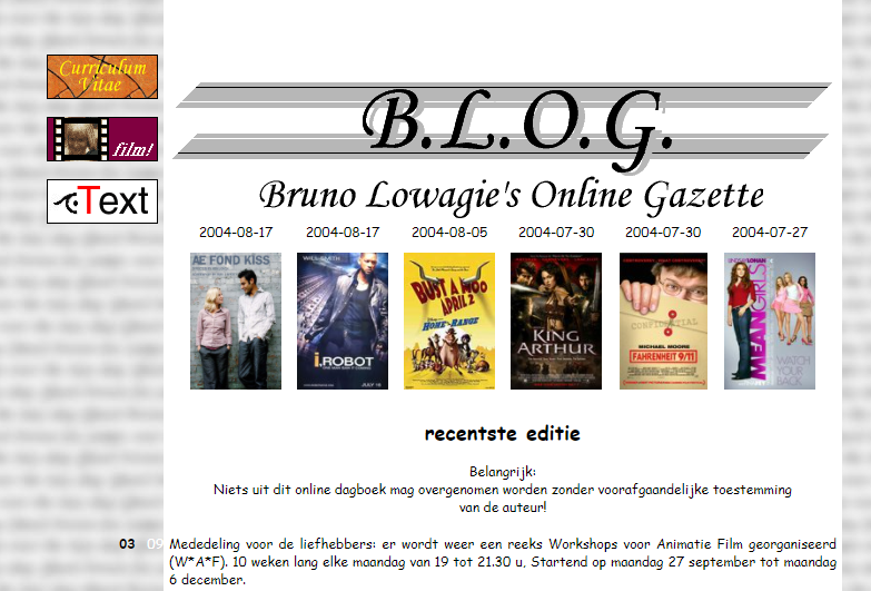 personal website in 2004
