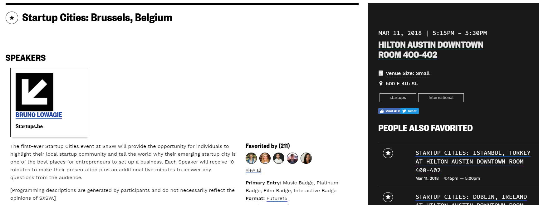 SXSW Startup Cities