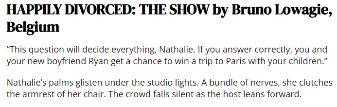 First paragraphs of a story by Bruno Lowagie