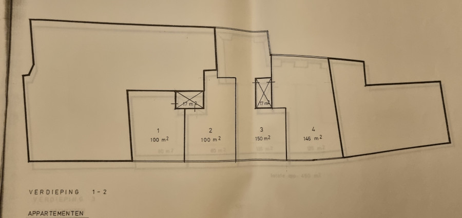 Appartementen Sphinx: plannen jaren 80