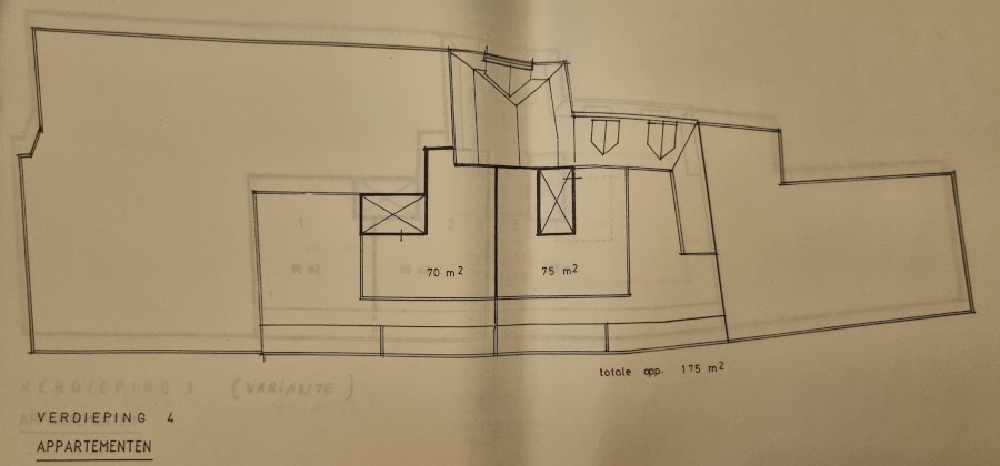 Appartementen Sphinx: plannen jaren 80