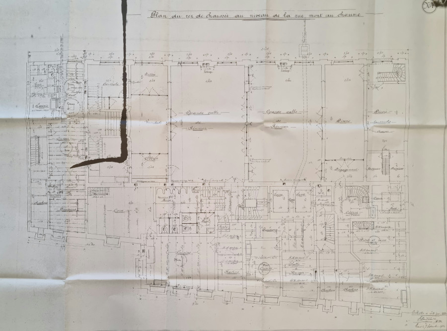 Plannen feestzaal liberaal huis 1912: gelijkvloers